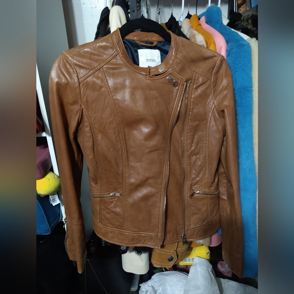 Mango Genuine Leather Jacket